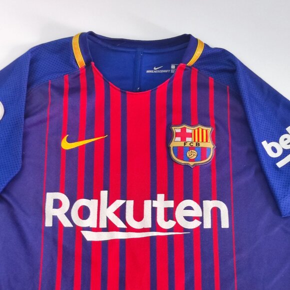 Nike FC Barcelona soccer jersey men's size L #11 O.Dembele 2017 season Home - Picture 2 of 13